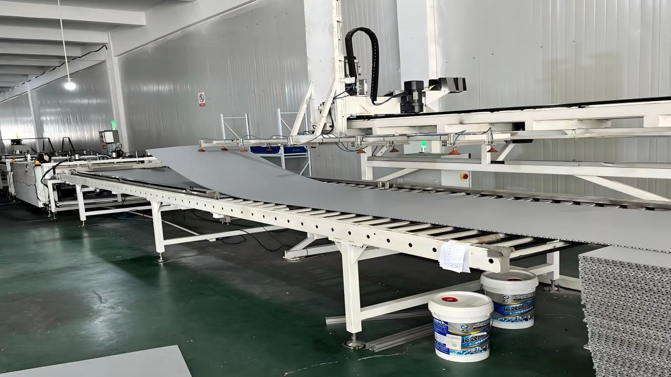 CNC Machine Cutting a Polypropylene Sheet